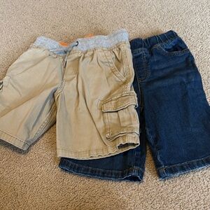 Kids' Beige and Blue Shorts Set